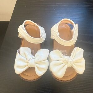 SHEIN White Kids Bow Strap Sandals